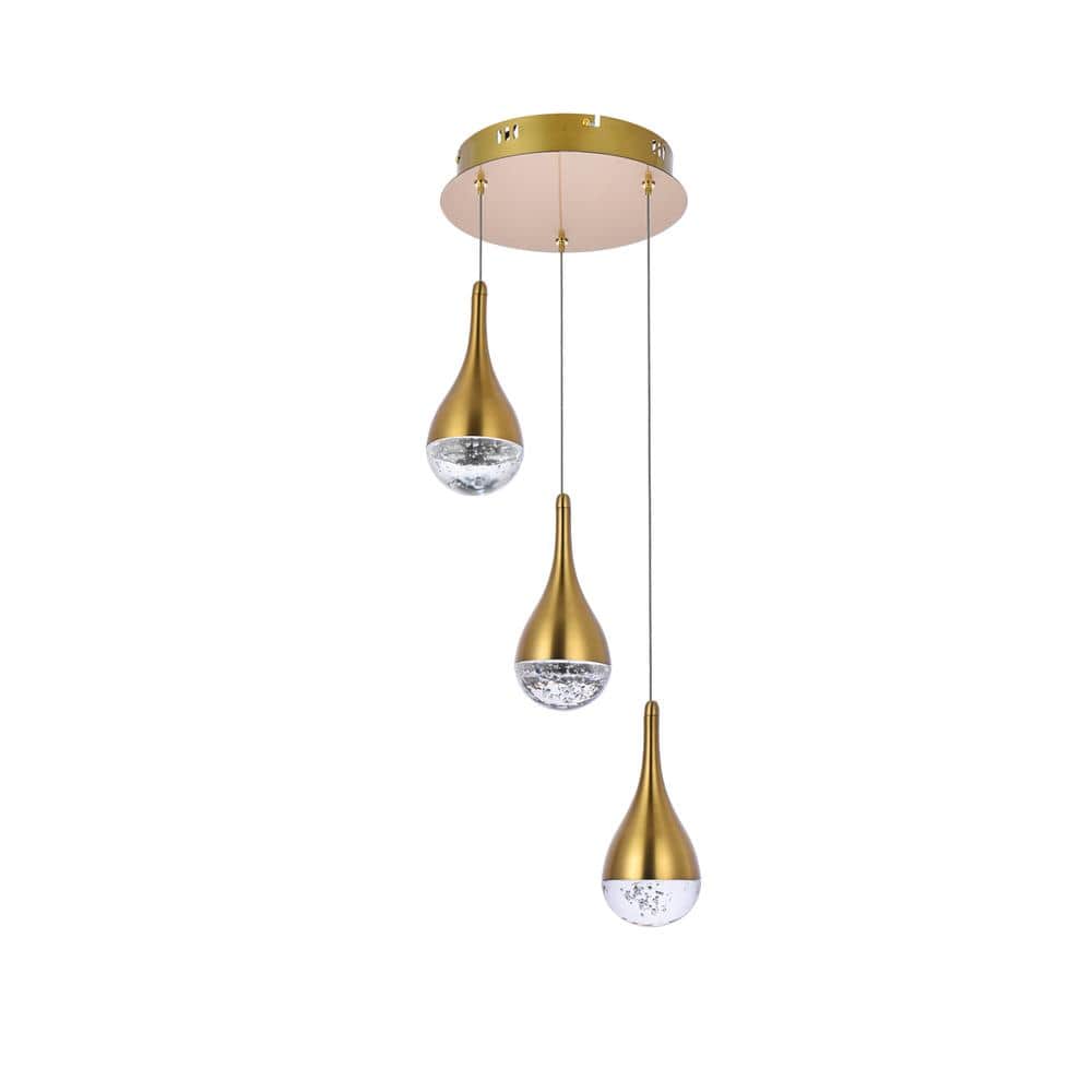 Elegant Lighting - Amherst 10 inch LED pendant in - Satin Gold price history on PriceWatchPro