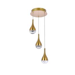 Elegant Lighting - Amherst 10 inch LED pendant in - Satin Gold