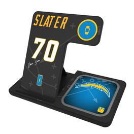 Keyscaper - Rashawn Slater Los Angeles Chargers Ready 3-in-1 Charging Station - Black