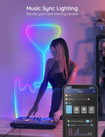 Govee RGBIC Neon Rope Light 6.5 Ft Multi H61A1AD1 - Best Buy Govee RGBIC Neon Rope Light 6.5 Ft Multi H61A1AD1 - Best Buy