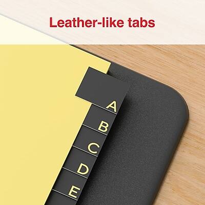 Leather-like tabs

A  
B  
C  
D  
E