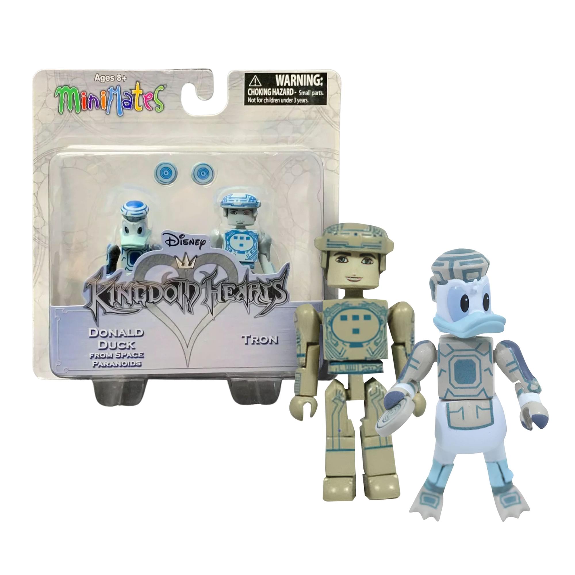 Ages 8+  
MiniLates  
WARNING: CHOKING HAZARD Small parts. Not for children under 3 years.  
Disney  
Kingdom Hearts  
Donald Duck from Space Paranoids  
Tron