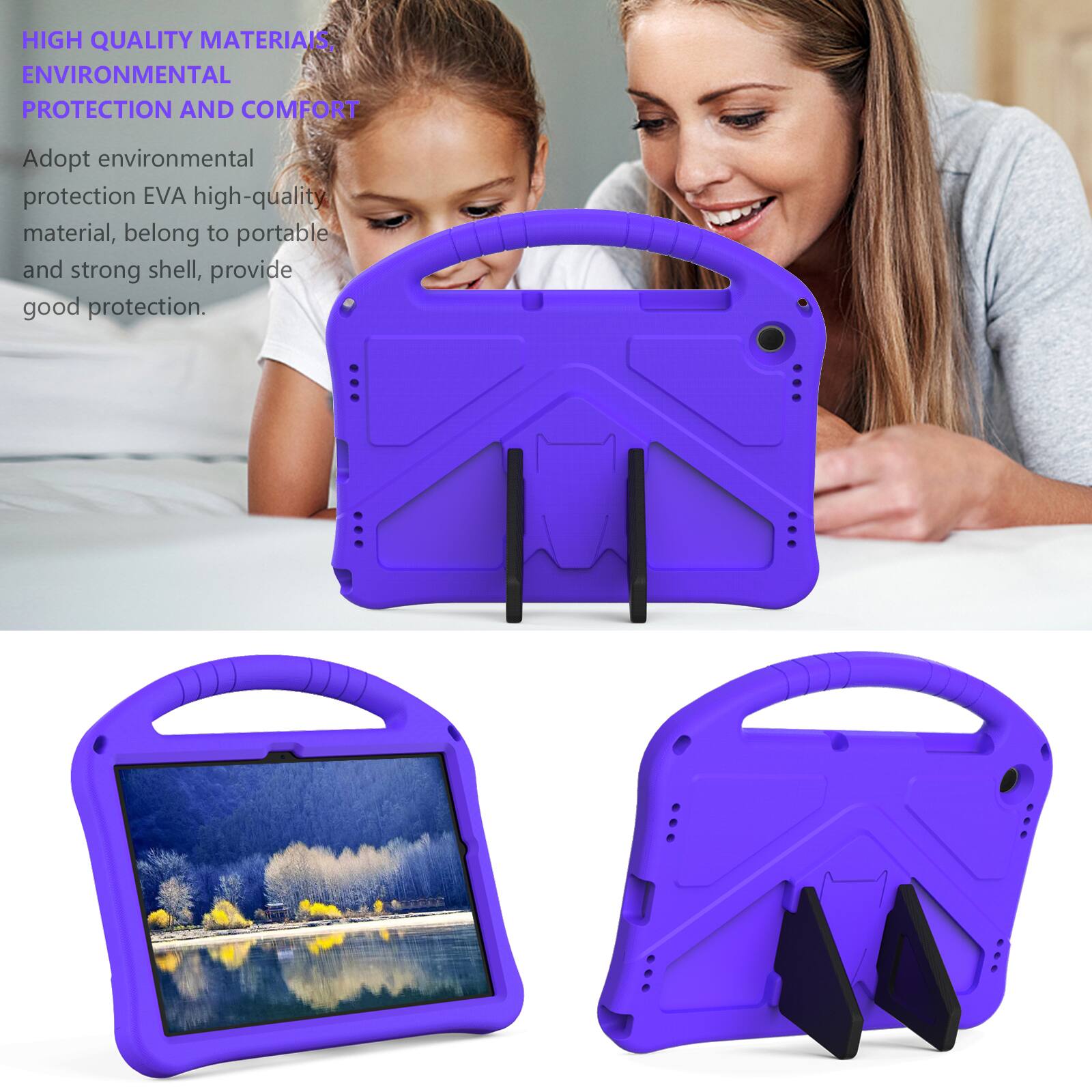 HIGH QUALITY MATERIALS, ENVIRONMENTAL PROTECTION AND COMFORT

Adopt environmental protection EVA high-quality material, belong to portable and strong shell, provide good protection.