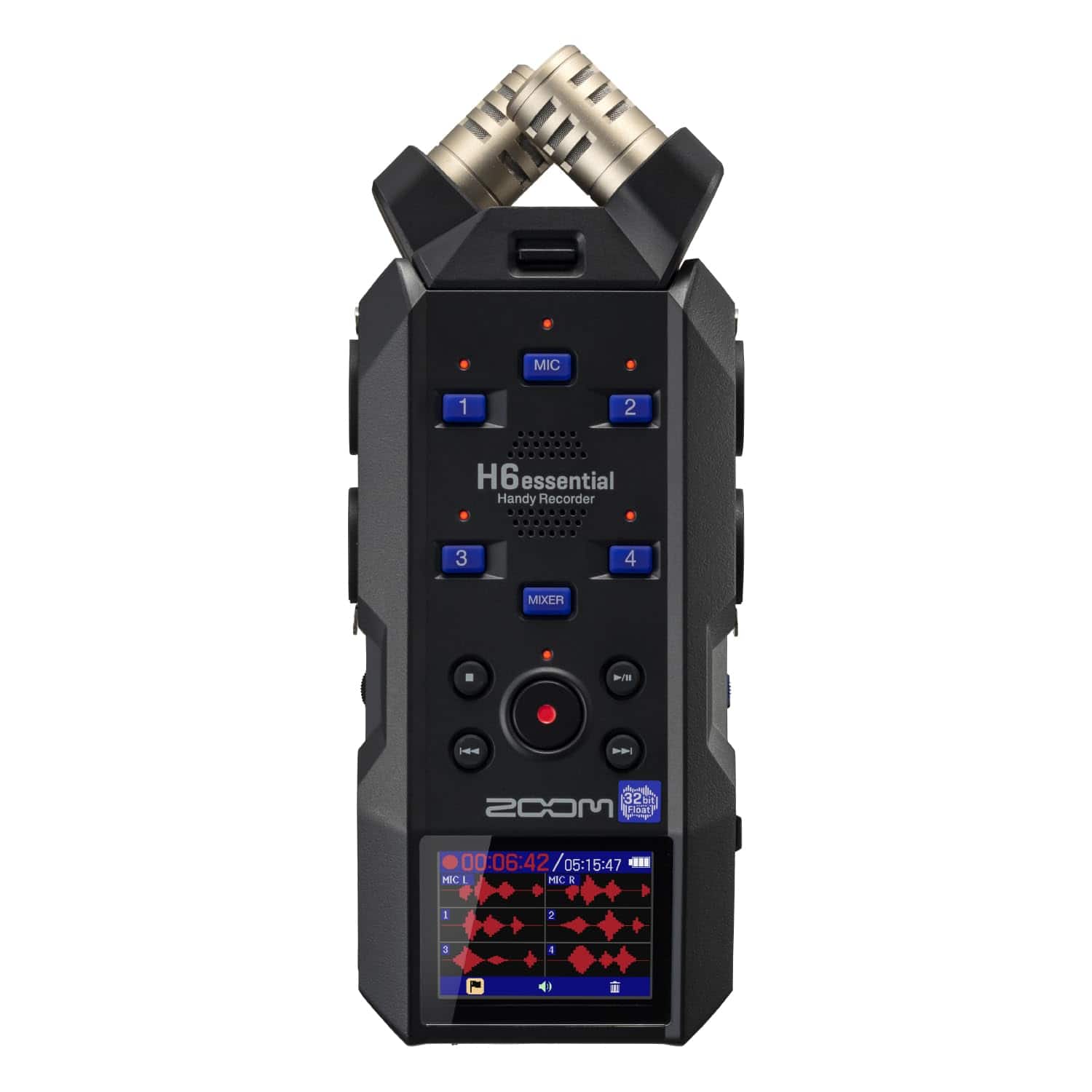 H6 Essential Handy Recorder

MIC 1 2 3 4

MIXER

32mm

00:06:42 / 05:15:47

MIC L 1 2 3 4

MIC R 1 2 3 4

KEE HBC I HIC