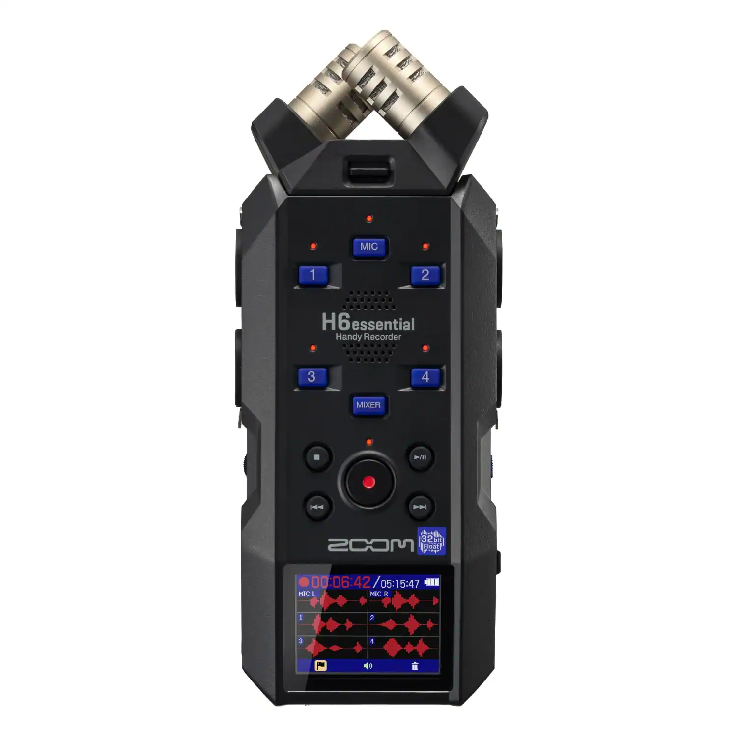 H6 Essential Handy Recorder

MIC 1 2 3 4

MIXER

32mm

00:06:42 / 05:15:47

MIC L 1 2 3 4

MIC R 1 2 3 4

KEE HBC I HIC