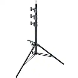 Avenger - 10' 8" Black Anodized Aluminum Midi-Max Kit Lightstand, with 4 Risers / 5/8" Mounting Stud