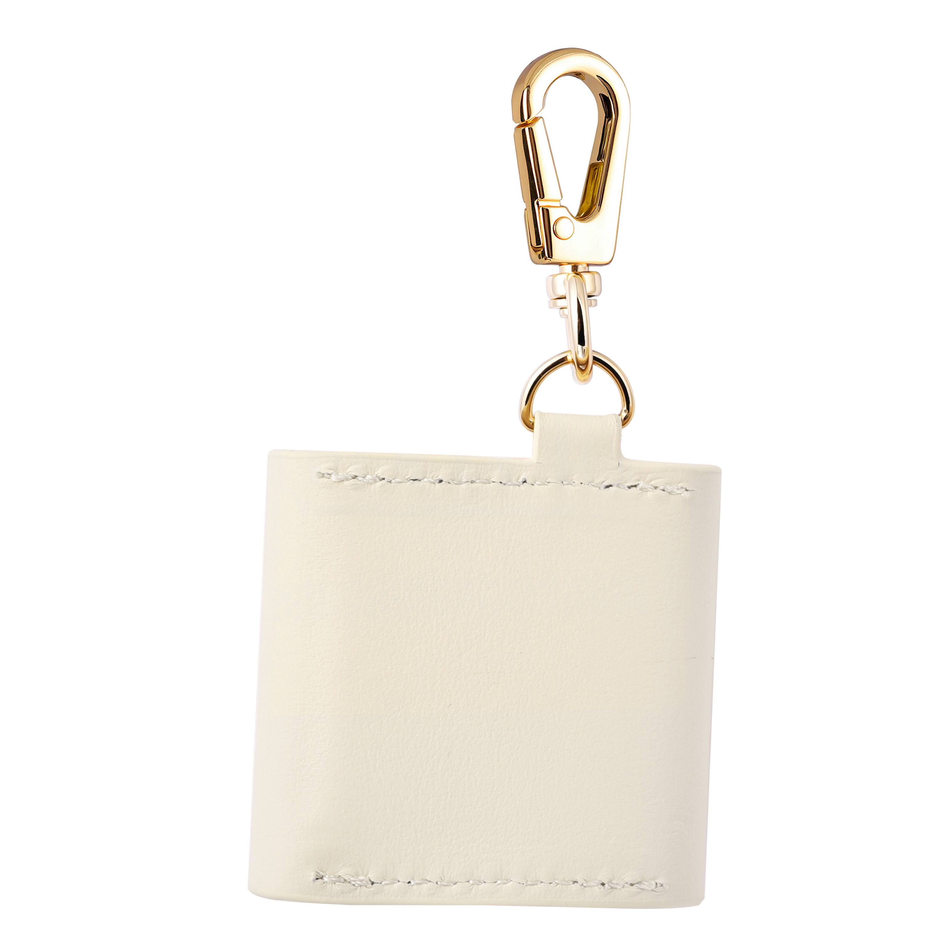 Left. Posh Tech - Perfect Match Bag Charm for Airtag® - White.