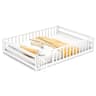 Costway - Full Size Floor Bed with Full Length Safety Guardrails & Door for Boys, Girls - White
