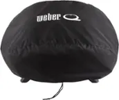 Angle. Weber - Premium Bonnet Cover For Q 2800N+ Gas Grill - Black.