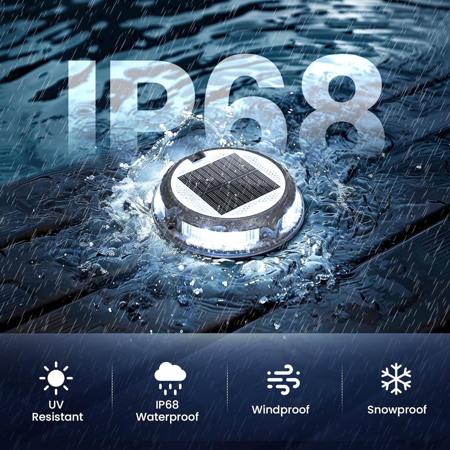 95 UV Resistant  
IP68 Waterproof  
Windproof  
Snowproof
