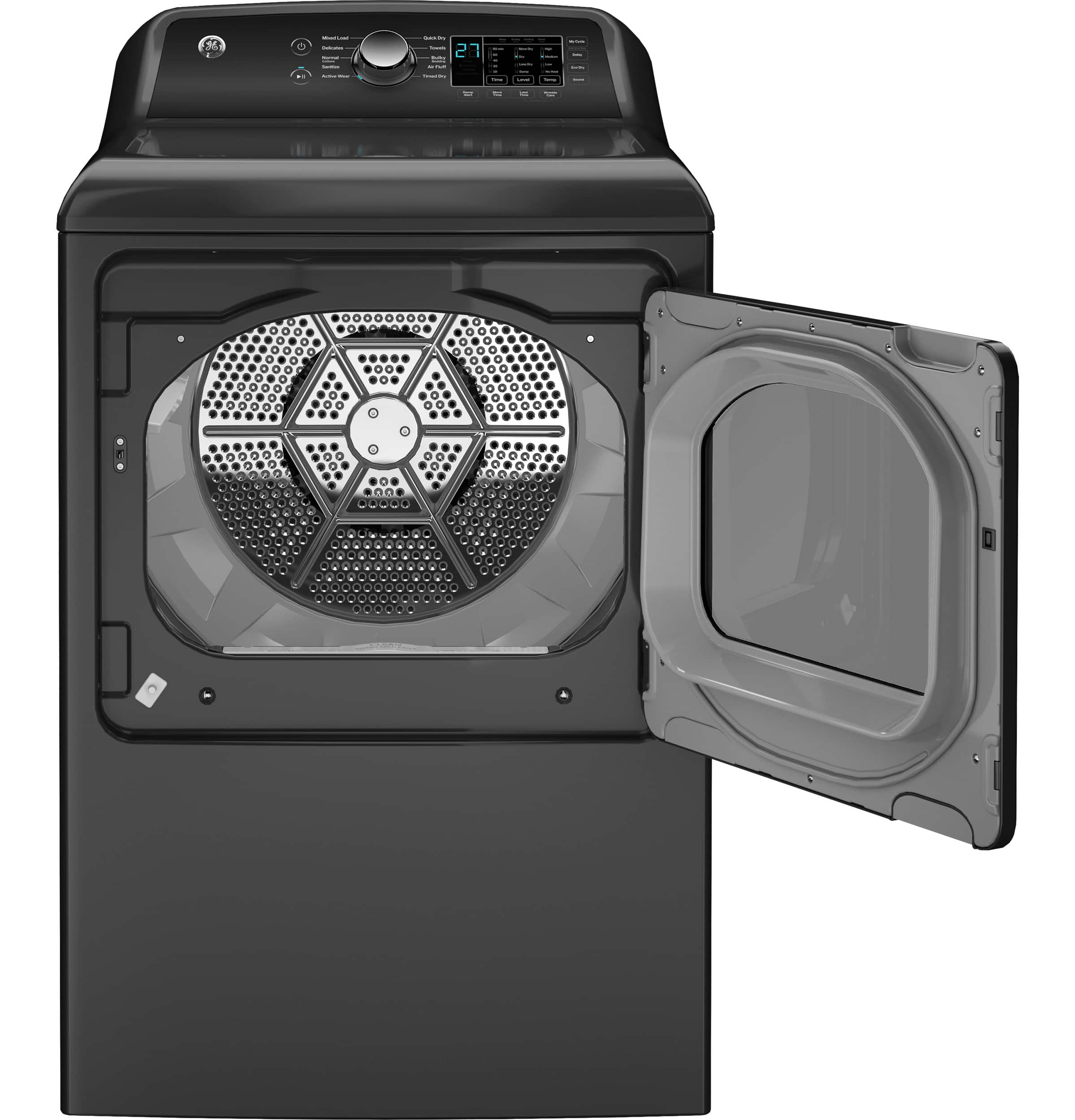 Alt View 1. GE - 7.4 Gas Dryer with Sensor Dry - Diamond Gray.