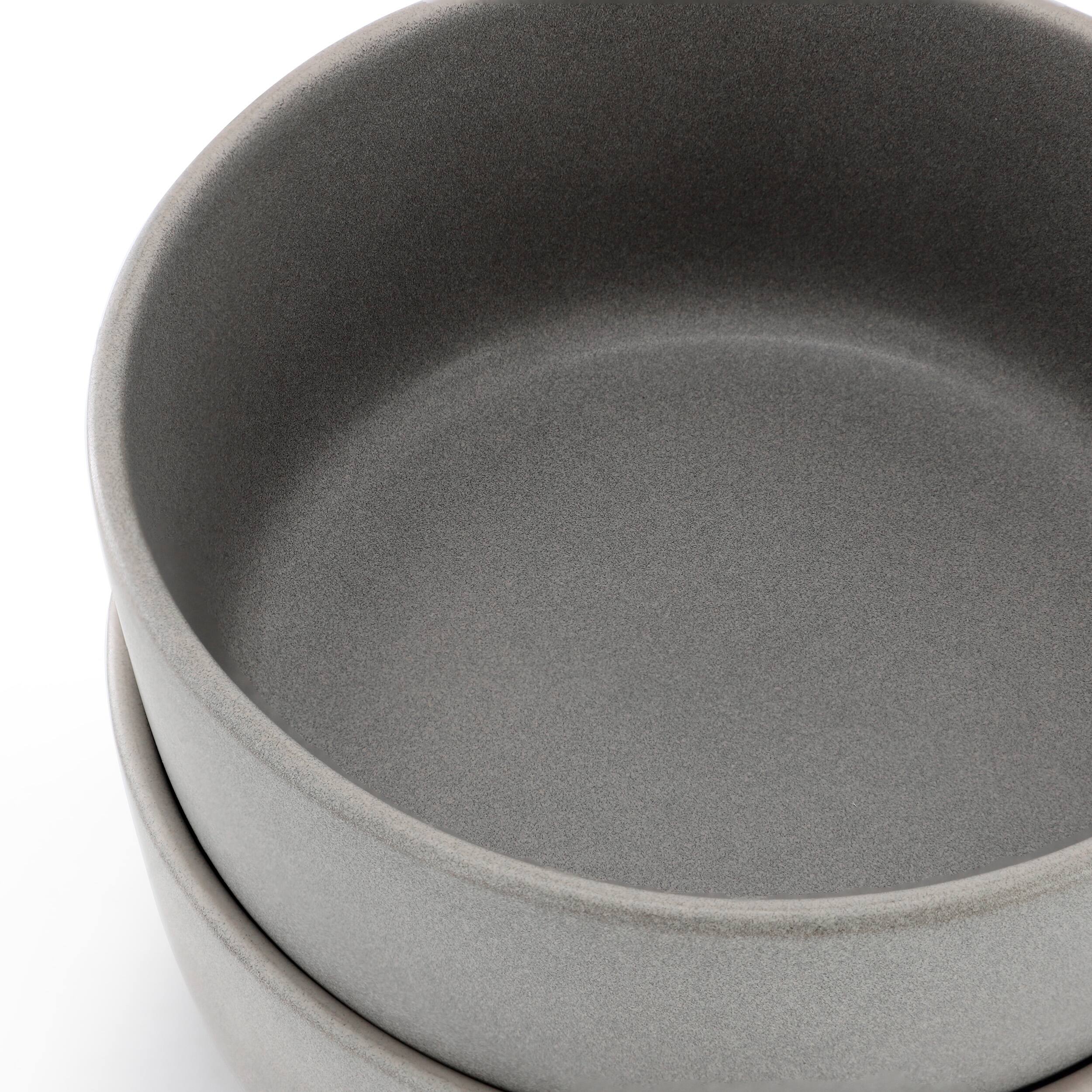 Alt View 2. Gibson - Soho Lounge Bryant Park 2 Piece 6 Inch Stoneware Cereal Bowl Set in Gray - Grey.