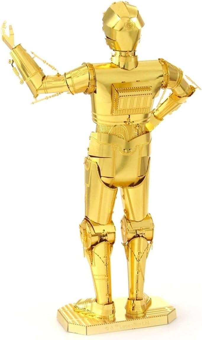 Alt View 2. Metal Earth - Metal Earth Star Wars Gold C-3P0 3D Metal Model Kit Fascinations - Silver.