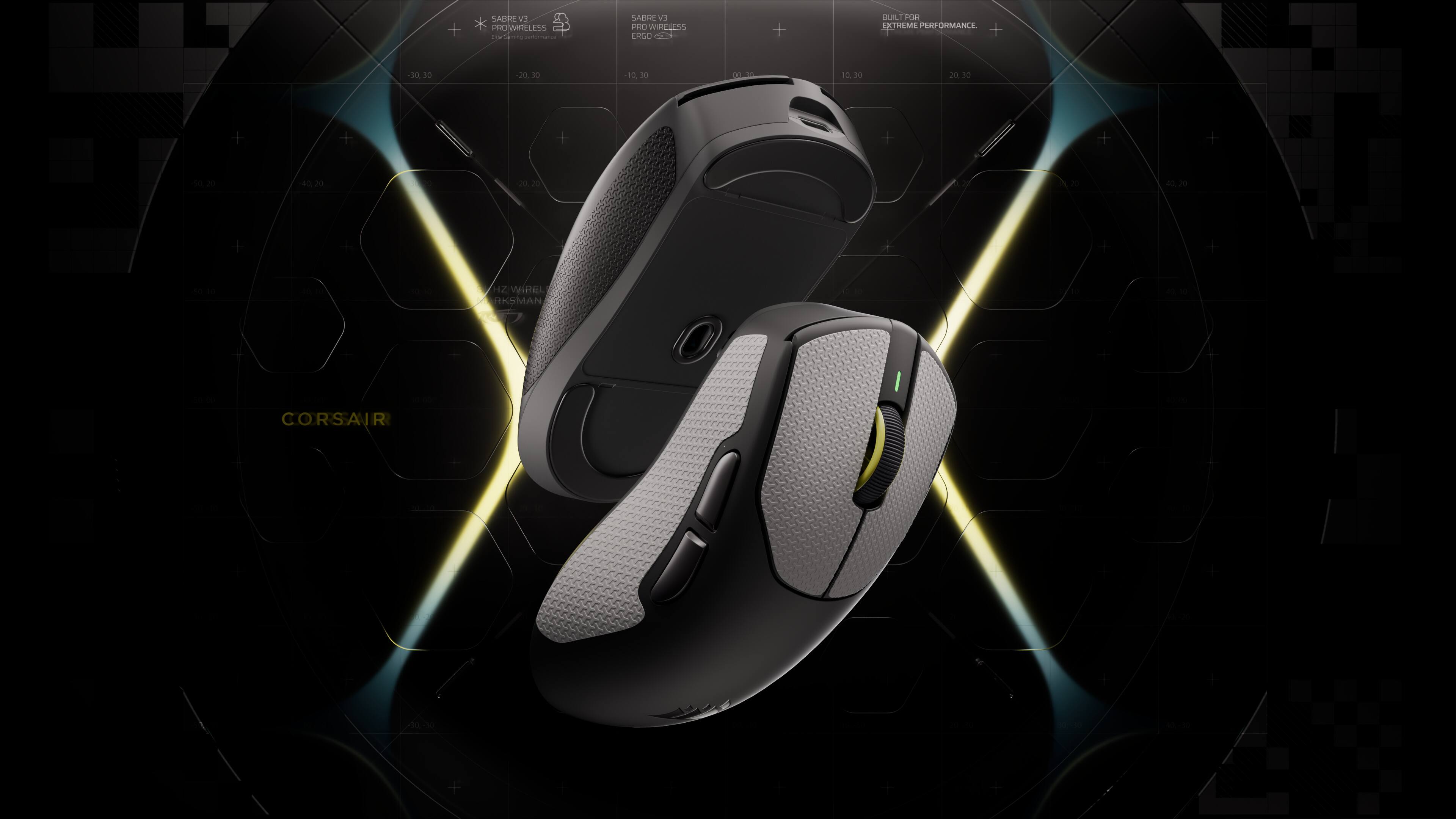 SABRE 86 PRO WIRELESS  
SABRE CA PRO WIRELESS ERGO  

10.00 FLOY EXTREME PERFORMANCE  
90  
20.50 90  
10.00:30  
0.00  
20.30  

-50.20  
-60.20  
20.20  
0.2g  
40.20  

50/10  
10:10  
-EDOLTO  
HZ WIRELESS  
40.10  
CORSAIR  
$0.30  
10,030