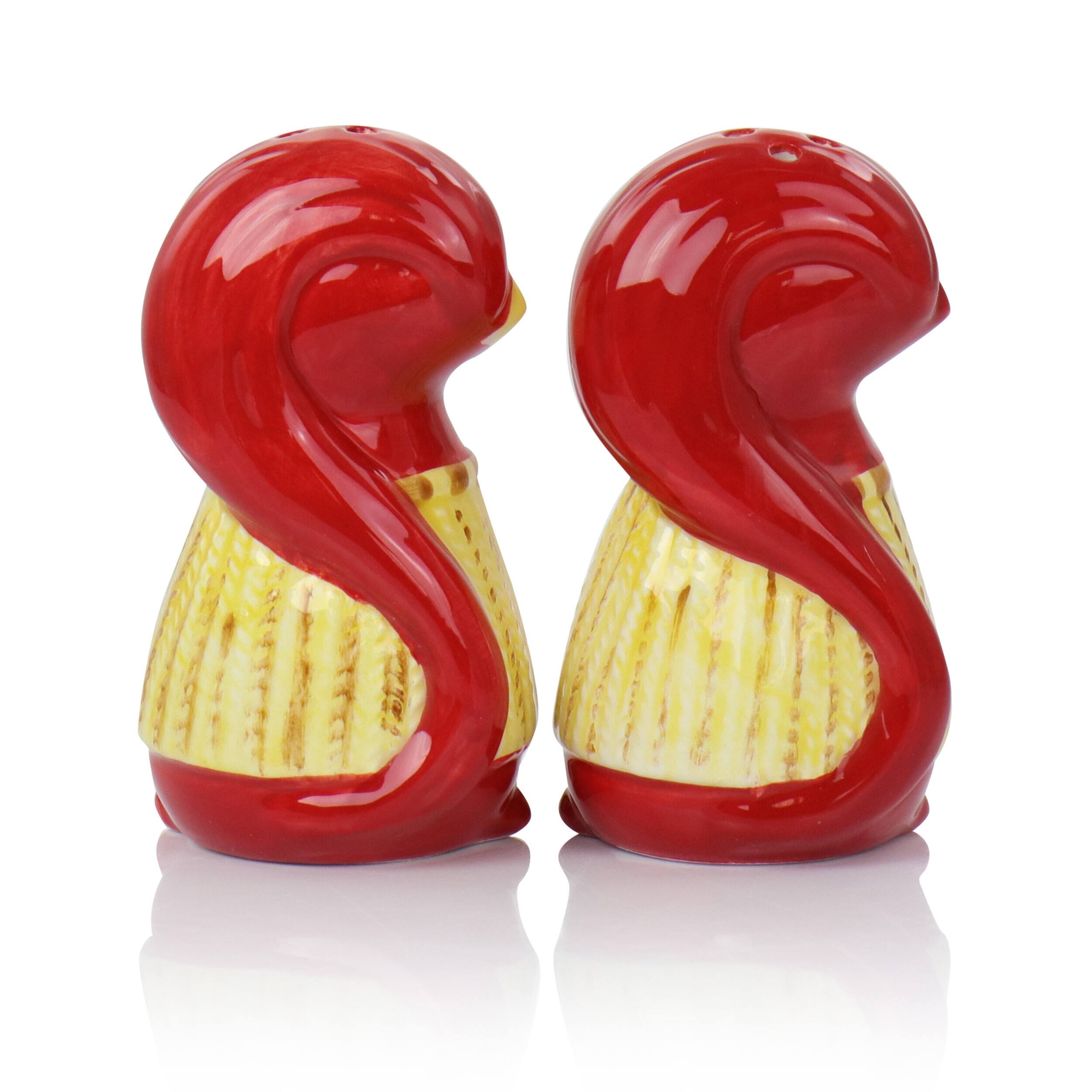 Alt View 2. Gibson - Gibson Home Woodland Fox Salt & Pepper Set - Red.