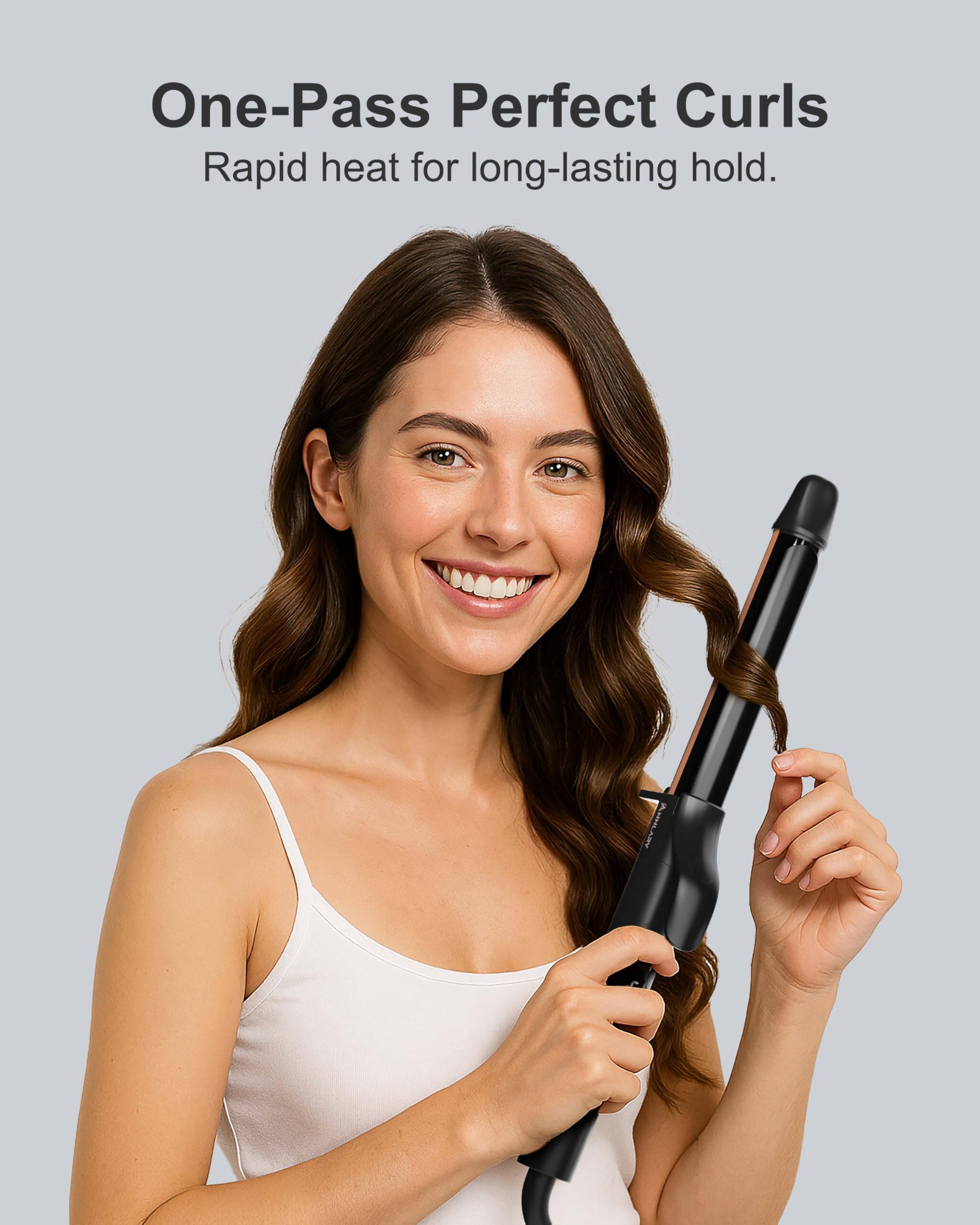 One-Pass Perfect Curls  
Rapid heat for long-lasting hold.