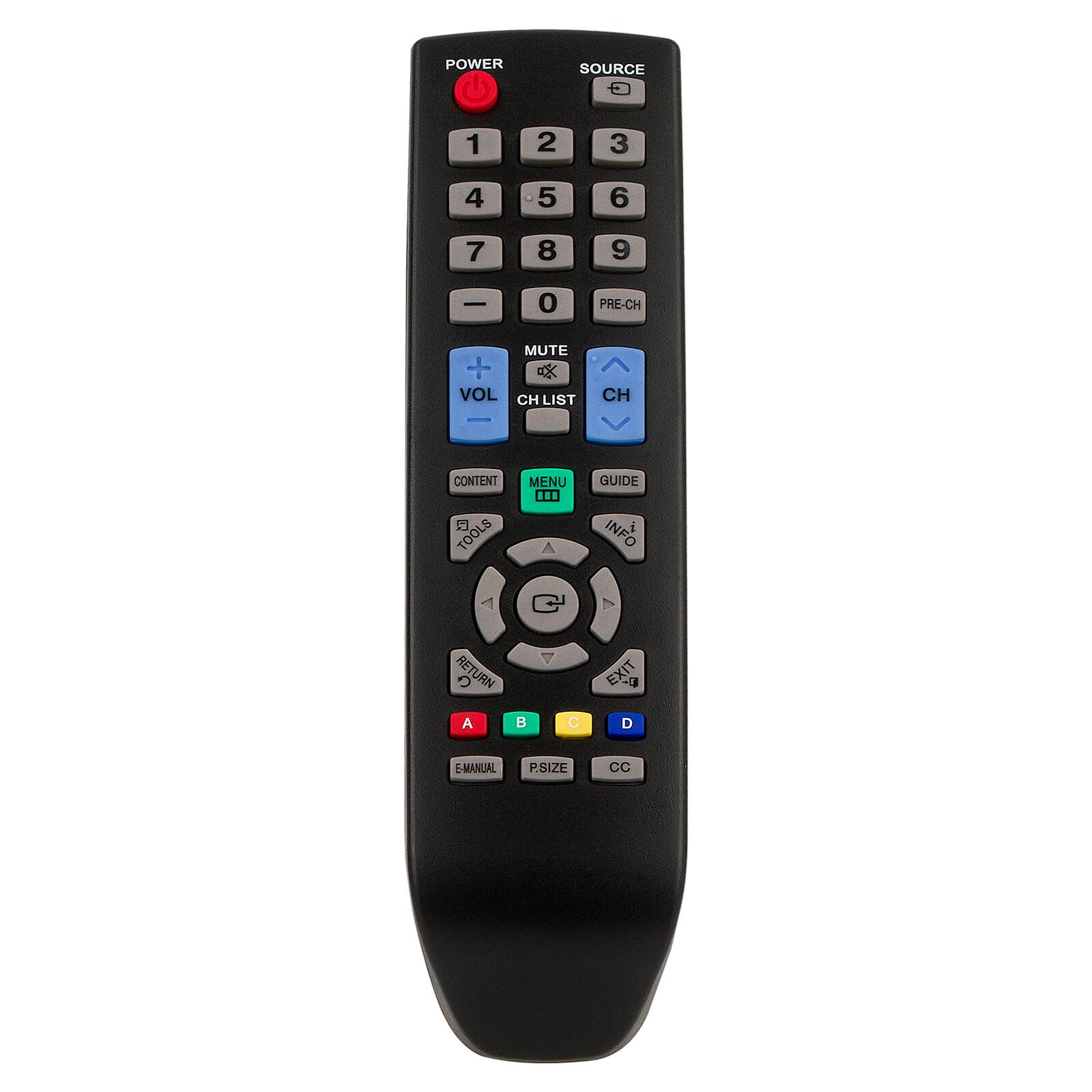 VINABTY - New AA59-00497A Replaced Remote Fits for Samsung TV LN32D403 LN40D503F7G LN40D503 UN22D5003 UN40D5003 UN19D4003 - Black