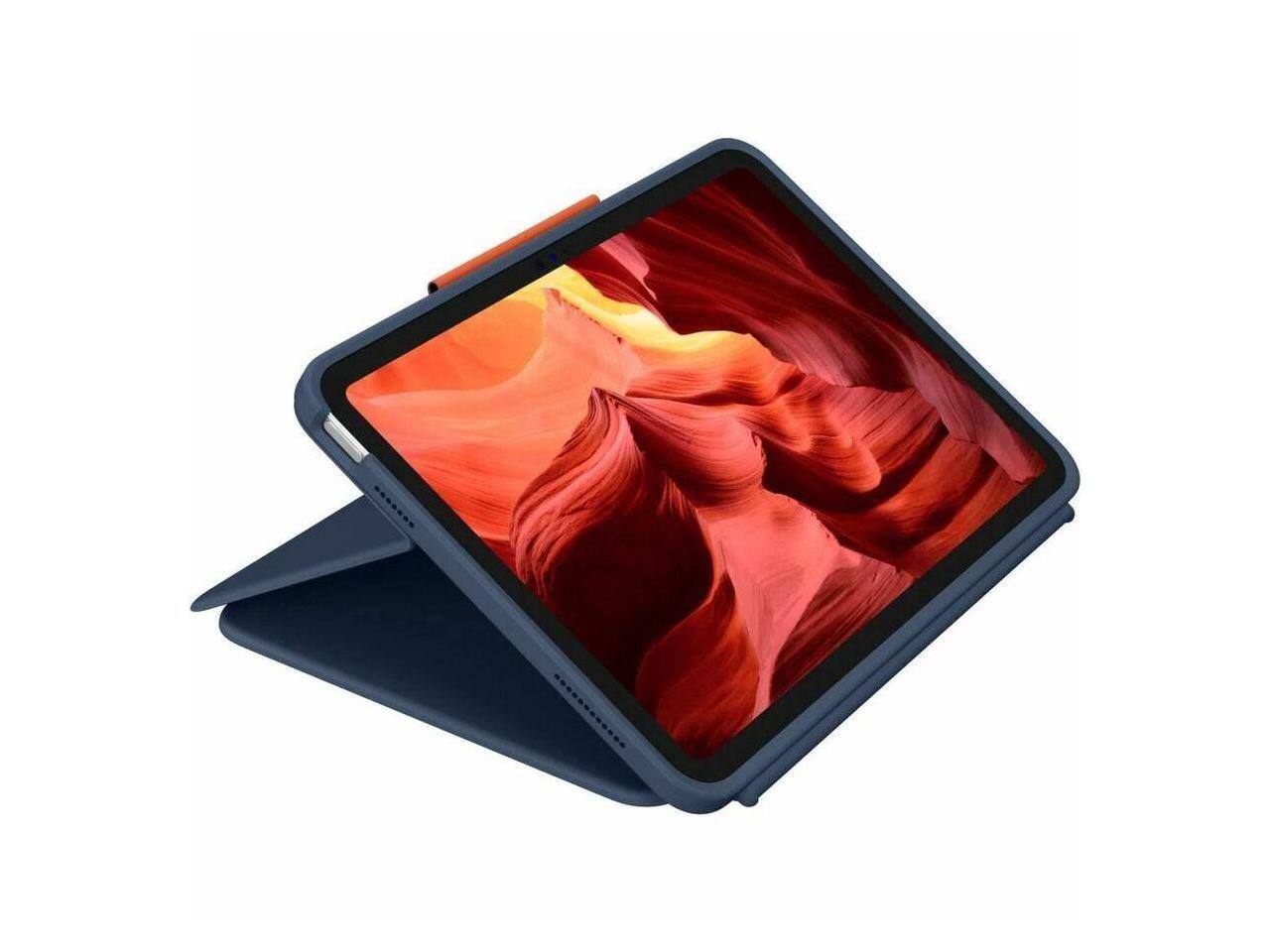 Alt View 8. Logitech - Logitech Rugged Combo 4 Touch Rugged Keyboard/Cover Case (Folio) Apple iPad (10th Generation) iPad - 920-011130 - Black.