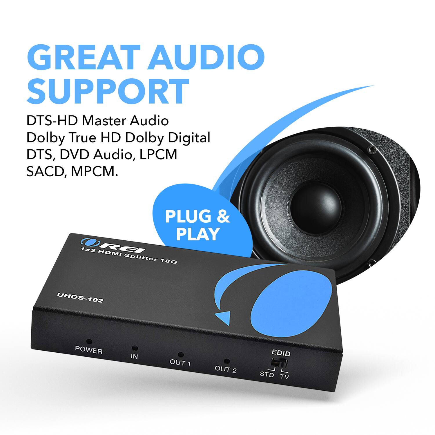 Extracteur Audio HDMI 4K OREI - Sortie Optique Et 3.5mm, Dolby Digital