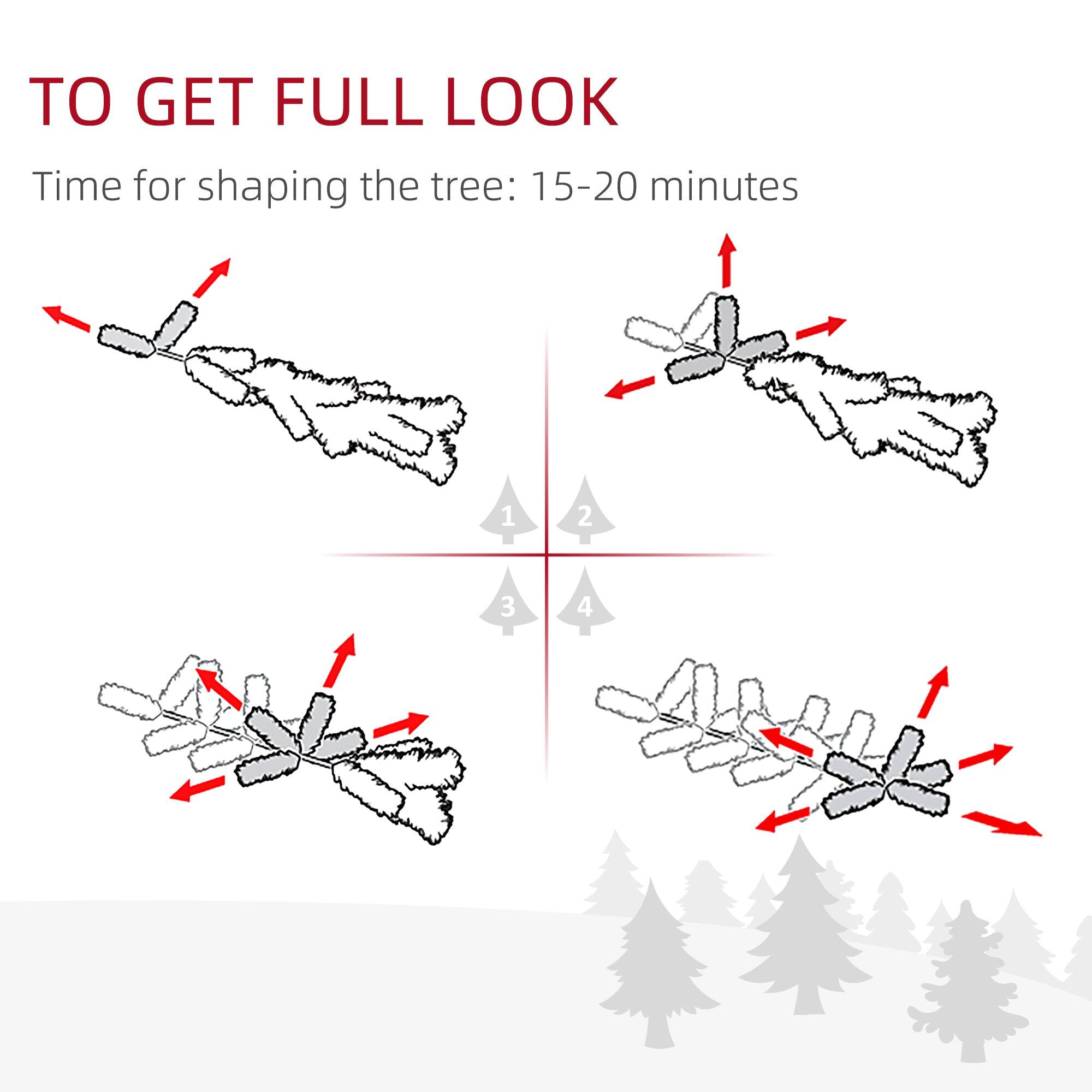 TO GET FULL LOOK  
Time for shaping the tree: 15-20 minutes  

1  
2  
3  
4