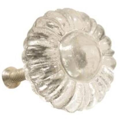 Front. BreeBe - Round Glass Knob - Clear.