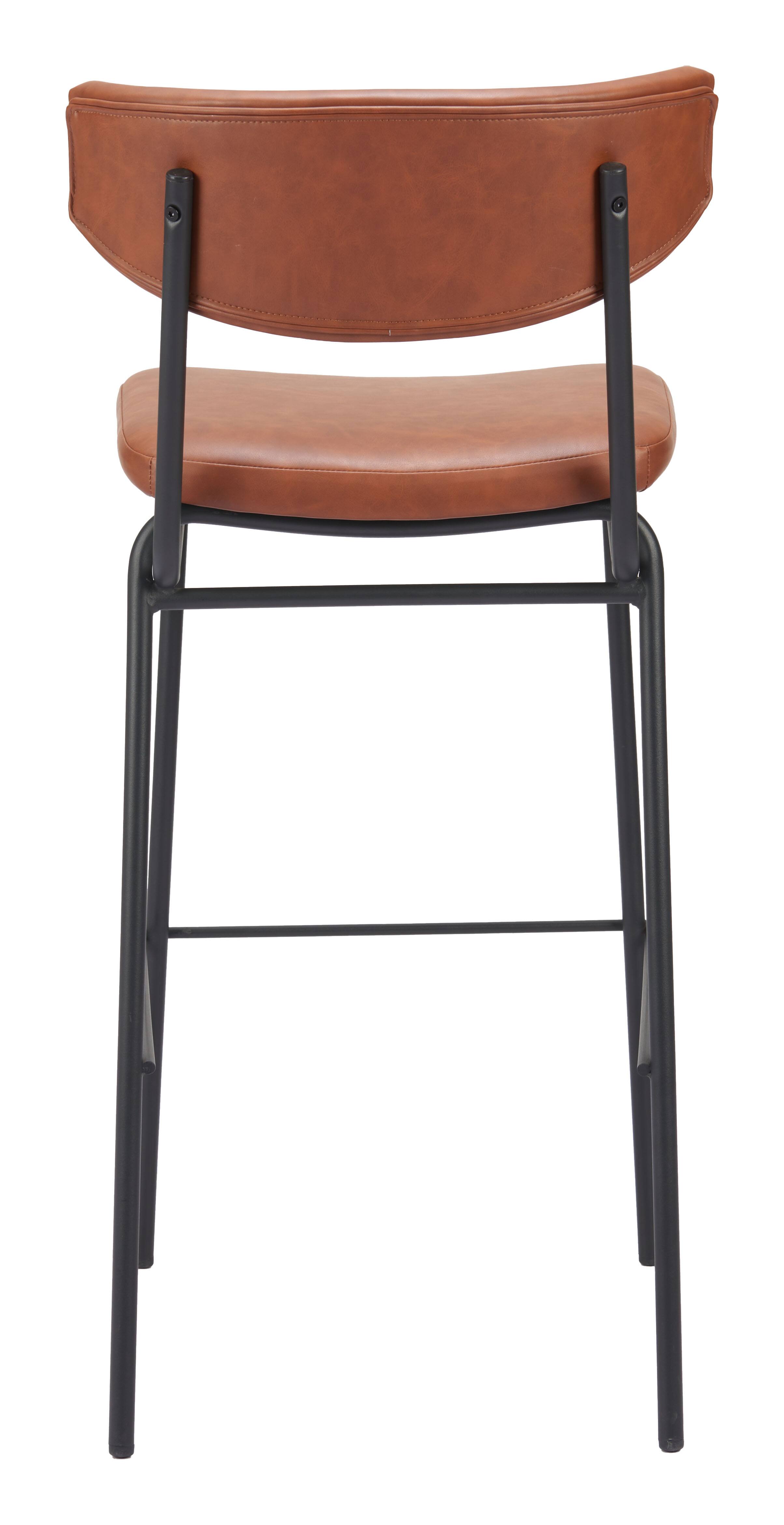 Alt View 2. Hivvago - Charon Barstool (Set of 2) Vintage Brown - Vintage Brown.