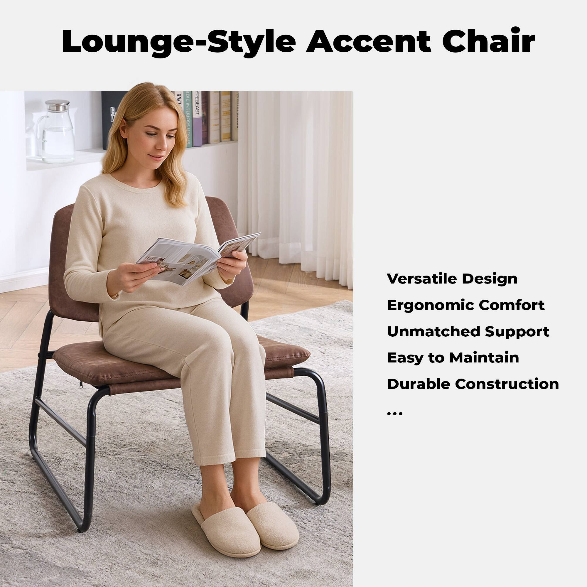 Lounge-Style Accent Chair

Versatile Design
Ergonomic Comfort
Unmatched Support
Easy to Maintain
Durable Construction
...