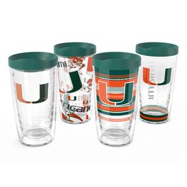 Tervis - Miami Hurricanes Four-Pack 16oz. Classic Tumbler Set - Multicolor
