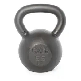 Power Systems - Cast Iron Kettlebell -55 lb - Strength Training Kettlebells for Home Gym Workouts - Black