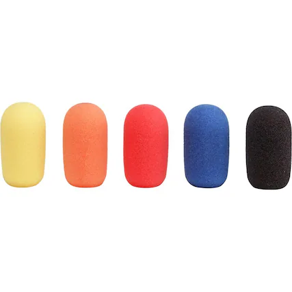 Front. Samson - Headset Microphone Windscreens (5-Pack) - Red/Yellow/Blue/Orange/Black.