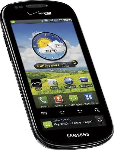 Angle Standard. Samsung - Continuum Mobile Phone - Black (Verizon Wireless).