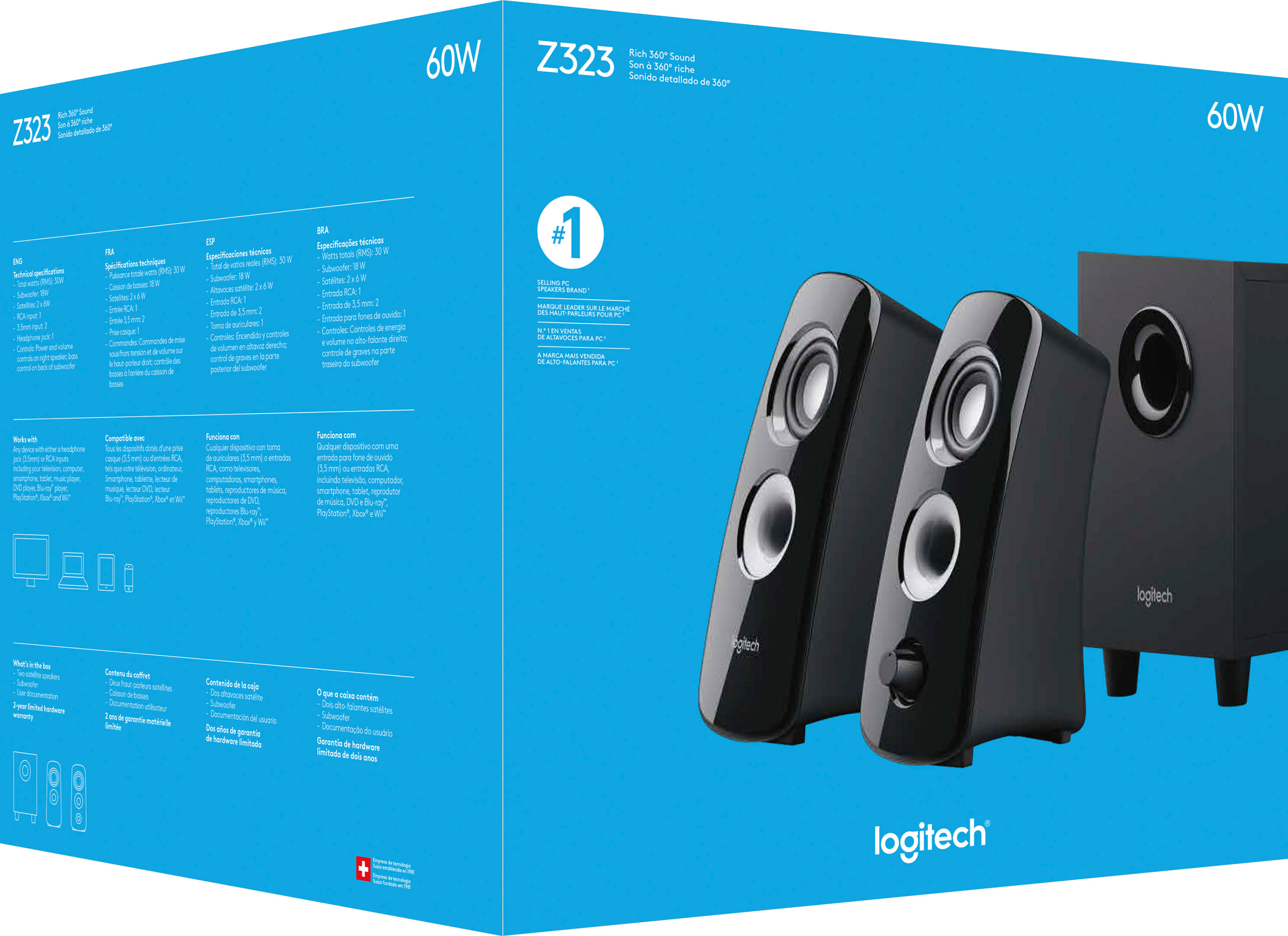 Buy: Logitech Z323 Speaker System Black 980-000354