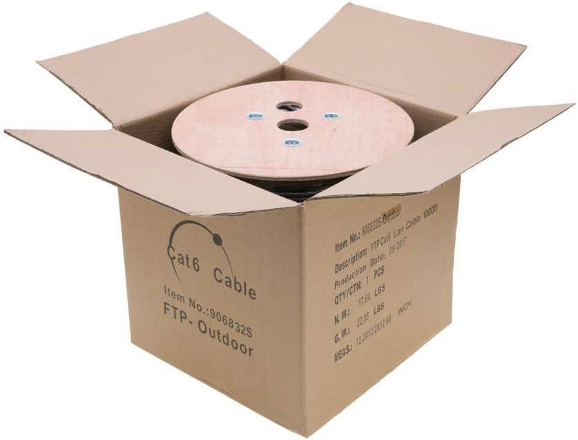 at6 Item Cable FTP No. No.: 906832S - Outdoor  
9098313-695c0  
1000h Cablo No. Lant Item FTP 08:2917  
Description: Date: Production PCS 1 Y/CT LBS TE4 INCH W2 LBS N. 22.05 G. W.: 12:2X122X1260 MEAS: