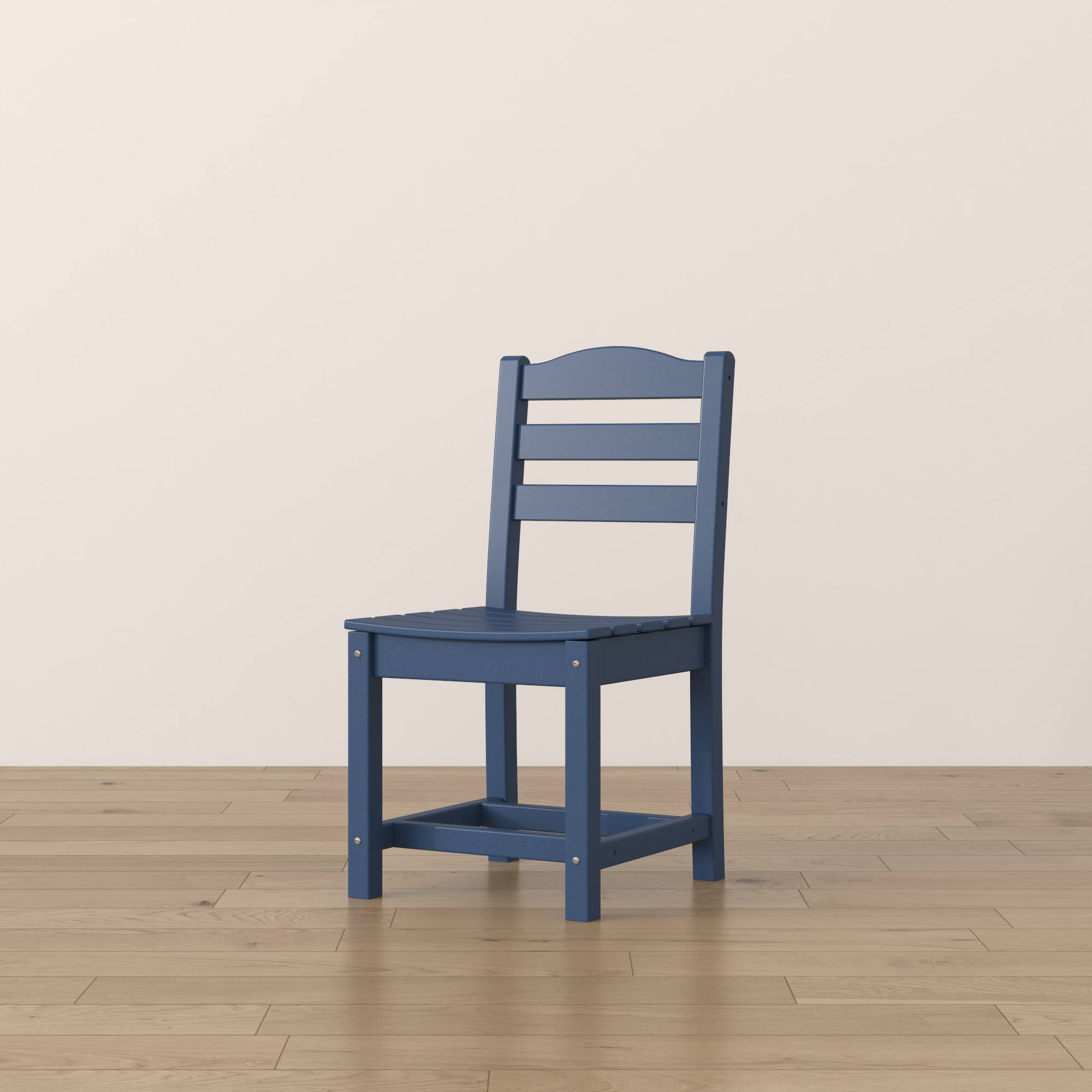 Alt View 8. Famapy - Pairs of HDPE Outdoor Armless Dining Chair - 4 Colors Weatherproof Patio Chair for Garden, Poolside 330LBS Capacity - Navy blue.