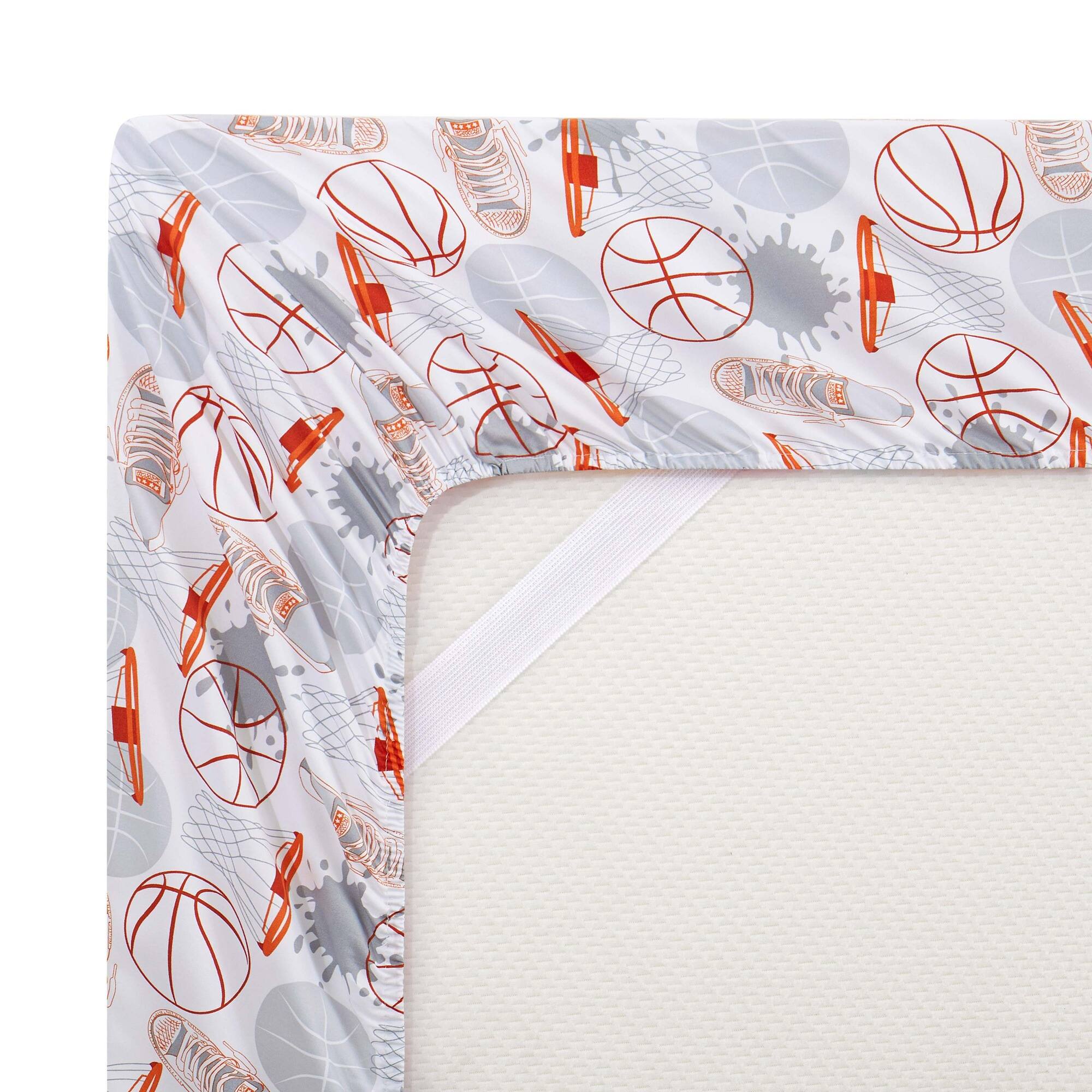 Back. Sweet Home Collection - Kids' Printed Classic & Bright Ultra Soft Microfiber Sheet Sets - Twin - Basketball.