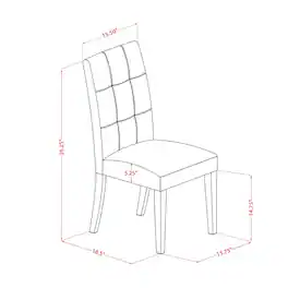 East West Furniture - 3 Piece Dining Table Set consists A Dinner Table - White