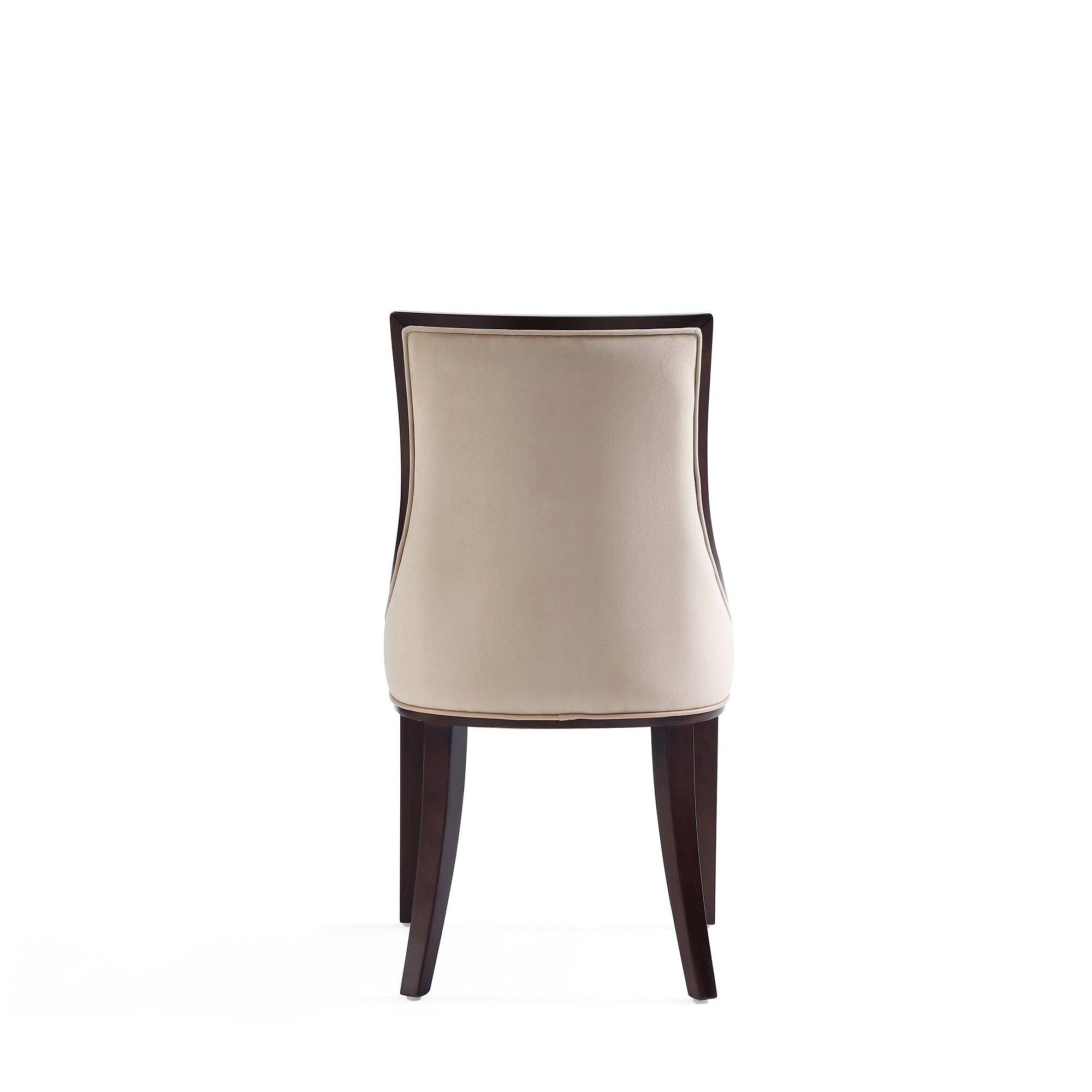 Alt View 4. Manhattan Comfort - Grand Traditional Wood Upholstered Dining Chair - Set of 4 - Tan.
