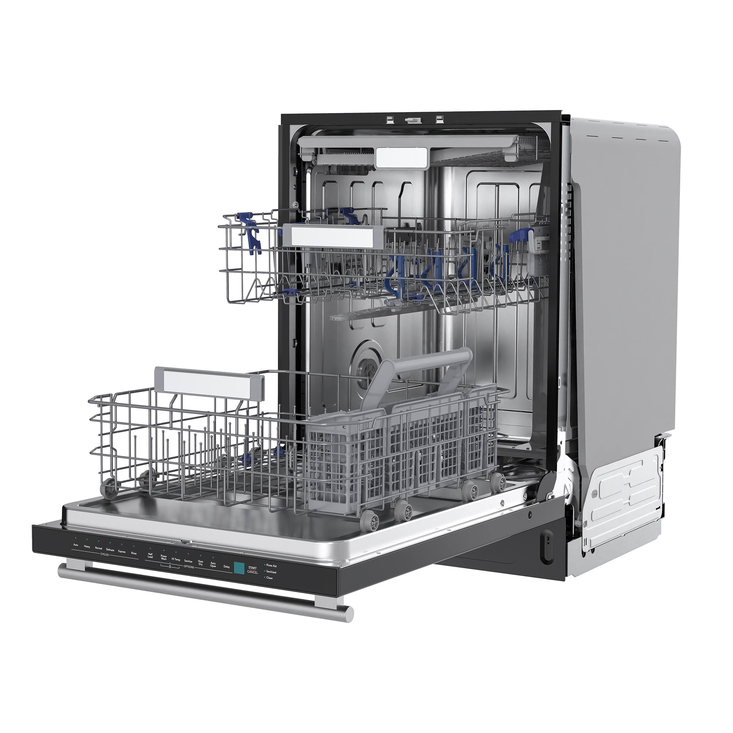 Alt View 13. Forno Appliances - Stella 24" Top Control Built-In Stainless Steel Tub Dishwasher and 44dBA - Black.