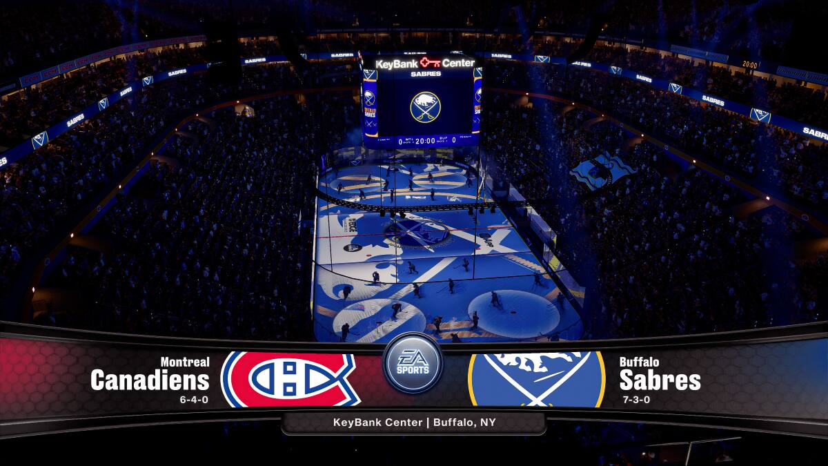 Montreal Canadiens 6-4-0  
EA SPORTS  
Buffalo Sabres 7-3-0  
KeyBank Center | Buffalo, NY
