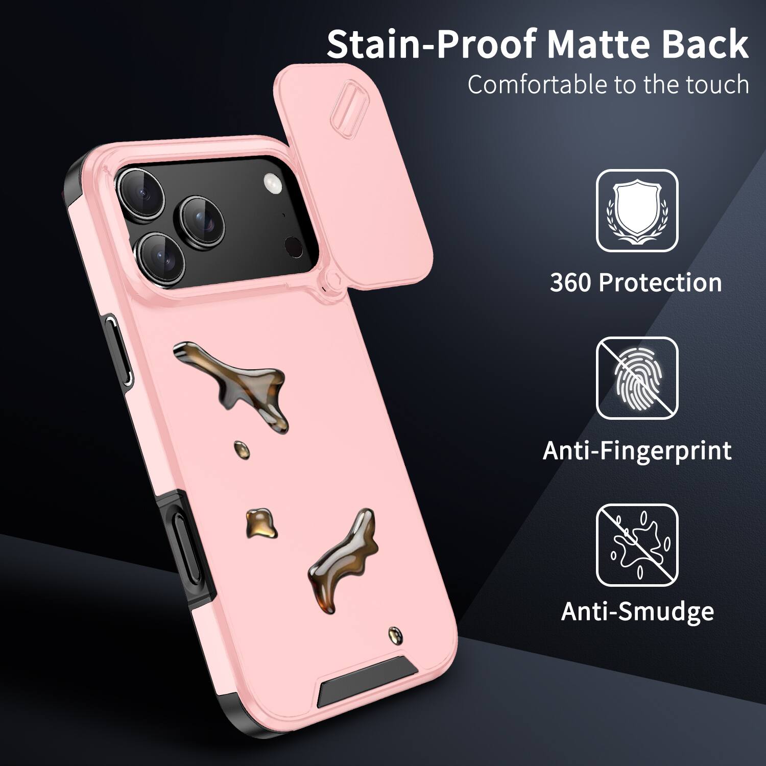 UUCOVER Dual Layer Protective Case for Apple iPhone 18 Pro with Slide ...