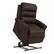 Angle. ProLounger - Lameur Nubuck Power Recline and Lift Chair - Chocolate Brown.