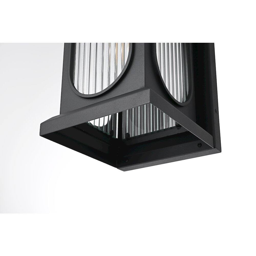 Alt View 1. Elegant Lighting - Sevyn 8 Inch Outdoor Wall Sconce In Black - Black.