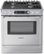 Front Standard. Bosch - Integra 700 Series 30" Self-Cleaning Slide-In Dual Fuel Convection Range - Stainless-Steel.