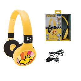 Lexibook - 2 in 1 Bluetooth® and Wired comfort foldable Headphones with safe volume limitation and Snoopy Design