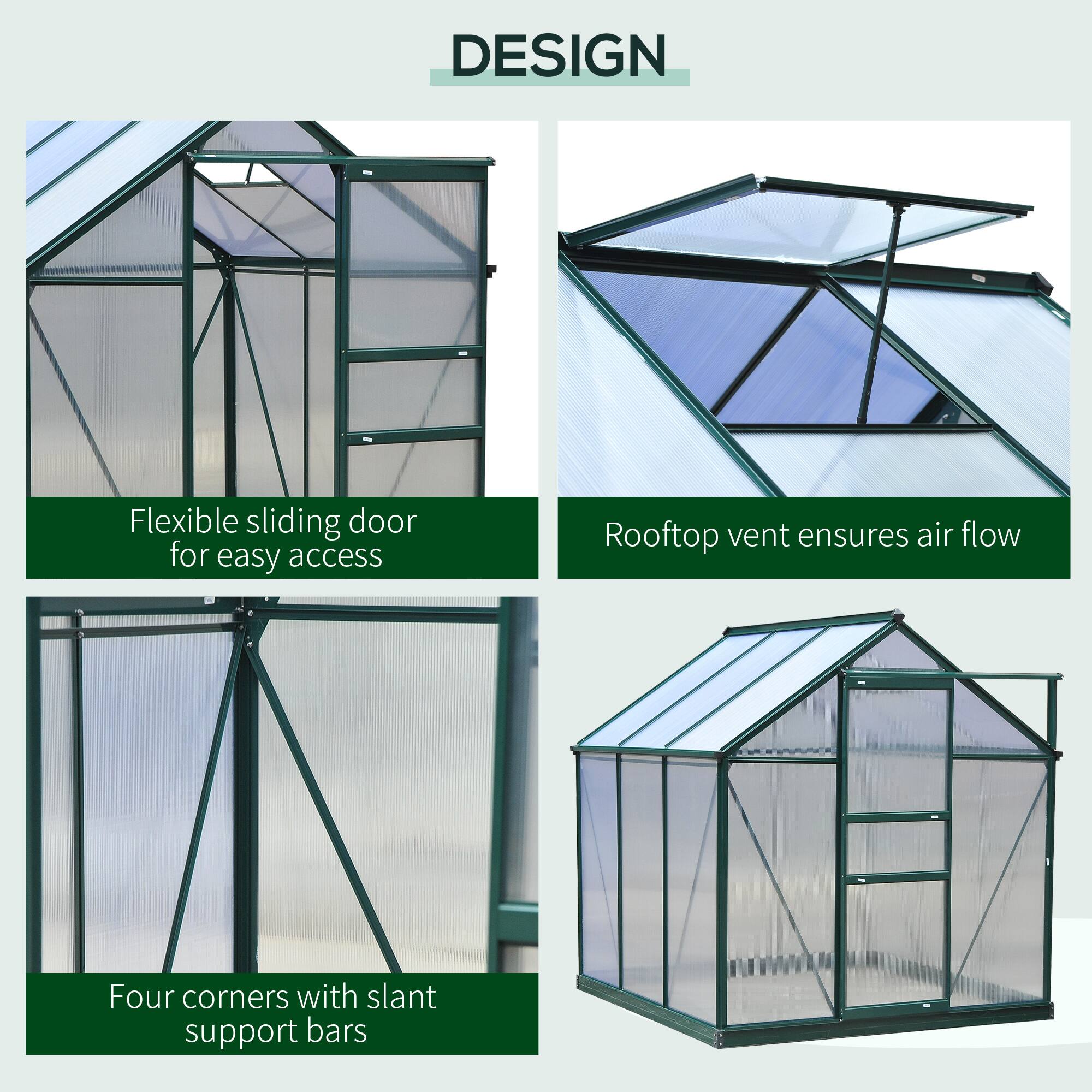 DESIGN

Flexible sliding door for easy access
Rooftop vent ensures air flow
Four corners with slant support bars