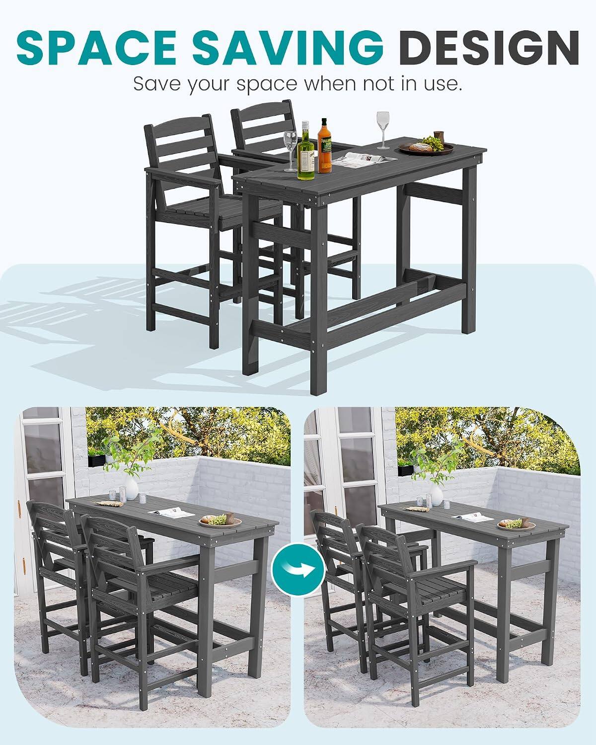 SPACE SAVING DESIGN  
Save your space when not in use.