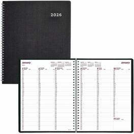 Brownline - DuraFlex Weekly Planner, Weekly, 11 x 8 1/2, Black