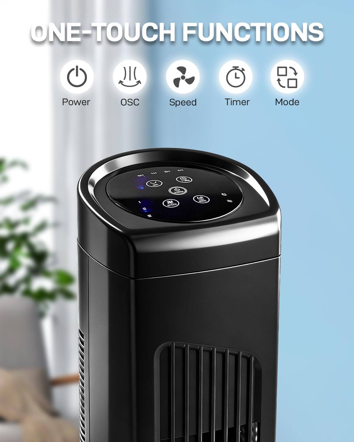 ONE-TOUCH FUNCTIONS

Power OSC Speed Timer Mode