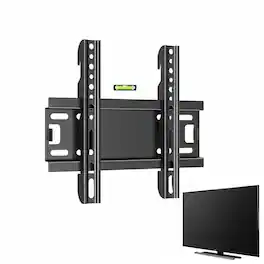 Dazzed Corner - Fixed TV Wall Mount 14–43", Low Profile, VESA 200x200, 55 lbs - Black