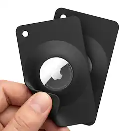 Vena - 2x For Apple AirTag Holder, Slim Card Case AirTag For Wallet, AirTag Wallet Holder, Wallet AirTag Holder for Backpack - Black